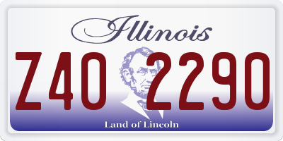 IL license plate Z402290