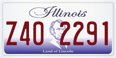 IL license plate Z402291
