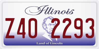 IL license plate Z402293