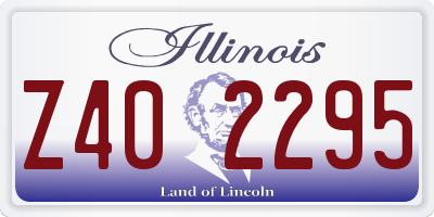 IL license plate Z402295