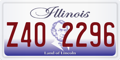 IL license plate Z402296