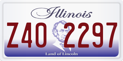 IL license plate Z402297