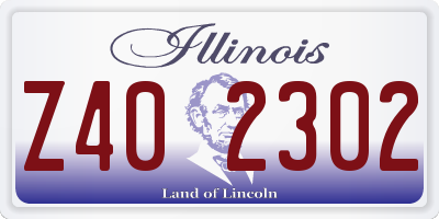 IL license plate Z402302