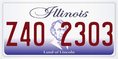 IL license plate Z402303