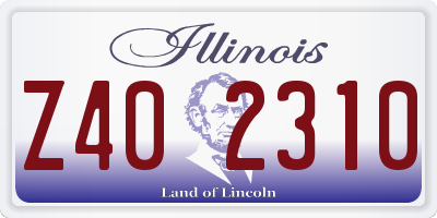 IL license plate Z402310