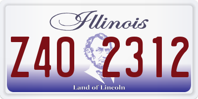IL license plate Z402312