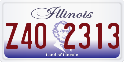 IL license plate Z402313