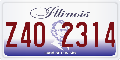 IL license plate Z402314