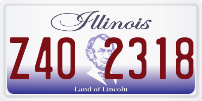 IL license plate Z402318