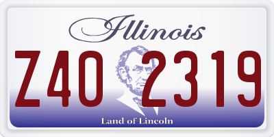 IL license plate Z402319
