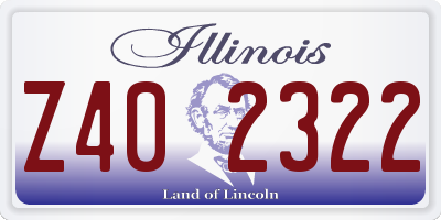 IL license plate Z402322