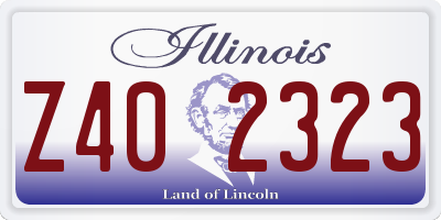 IL license plate Z402323