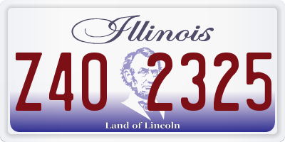IL license plate Z402325