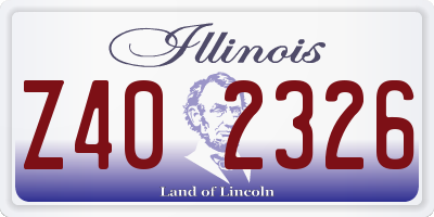 IL license plate Z402326