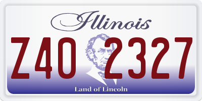 IL license plate Z402327