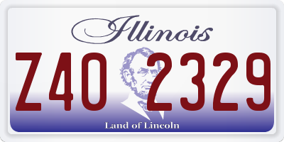 IL license plate Z402329