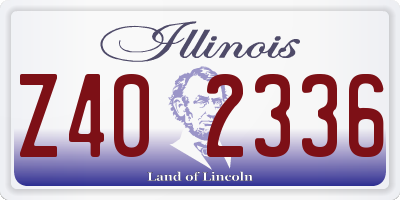 IL license plate Z402336