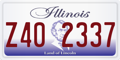 IL license plate Z402337