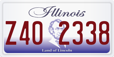 IL license plate Z402338