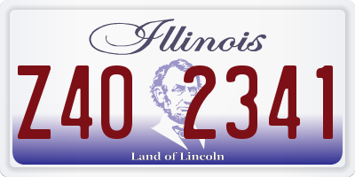 IL license plate Z402341