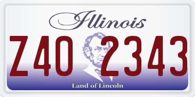 IL license plate Z402343