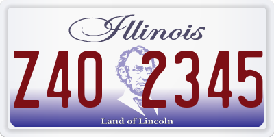 IL license plate Z402345