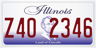 IL license plate Z402346