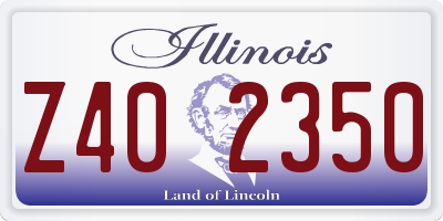 IL license plate Z402350