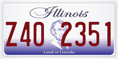 IL license plate Z402351