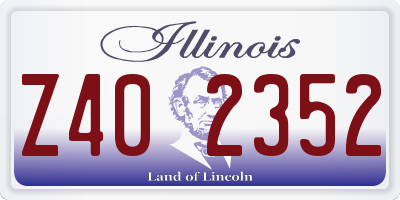 IL license plate Z402352