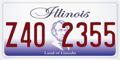 IL license plate Z402355