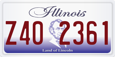 IL license plate Z402361