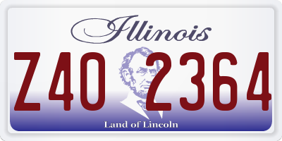 IL license plate Z402364