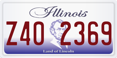 IL license plate Z402369
