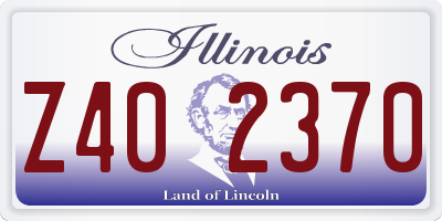 IL license plate Z402370