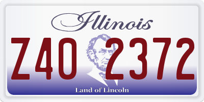 IL license plate Z402372