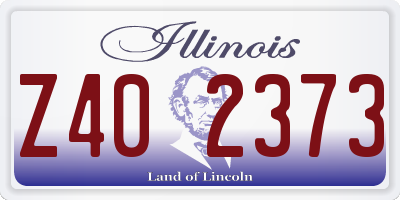 IL license plate Z402373