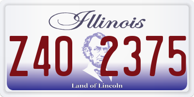 IL license plate Z402375