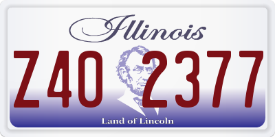 IL license plate Z402377