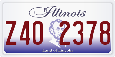 IL license plate Z402378