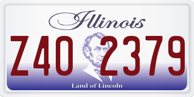 IL license plate Z402379