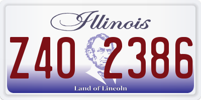 IL license plate Z402386