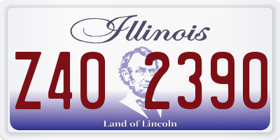 IL license plate Z402390