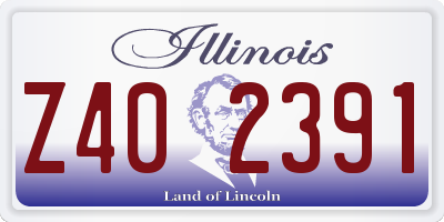IL license plate Z402391