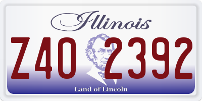 IL license plate Z402392