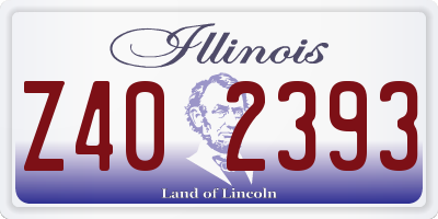 IL license plate Z402393
