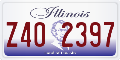 IL license plate Z402397