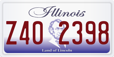 IL license plate Z402398