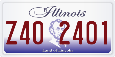 IL license plate Z402401