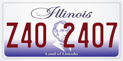 IL license plate Z402407